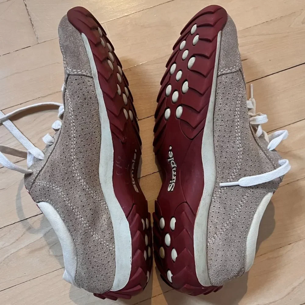 Simple Suede Lace Up Sneakers